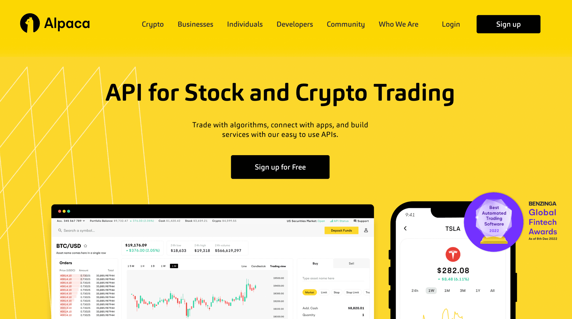 Alpaca clients love it's easy onboarding and developer-friendly APIs